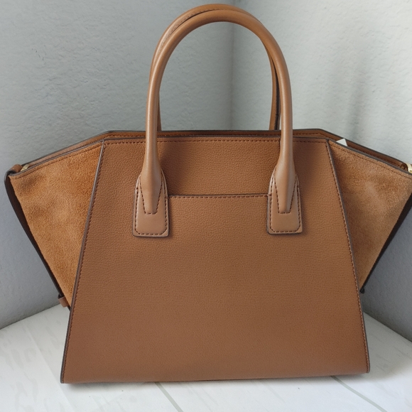 Kate Spade Avril Large Satchel in Leather and Suede Patchwork - Picture 2 of 3